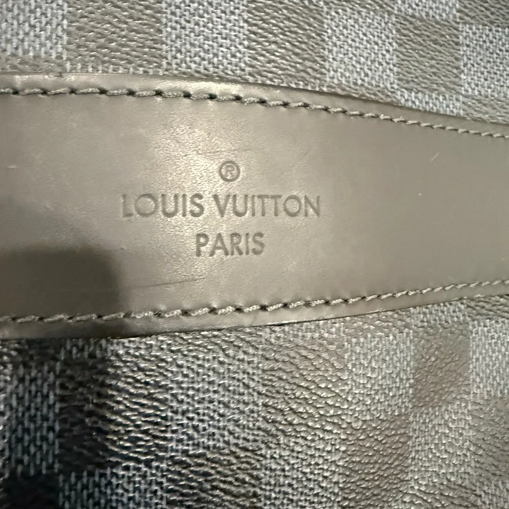 Louis Vuitton Navy Checkered Briefcase/laptop Bag